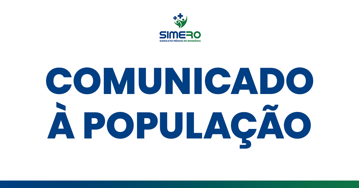 COMUNICADO À POPULAÇÃO
